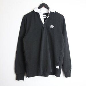 Reigning Champ Men's Knit Barbarian Rugby Shirt Black Size Medium
